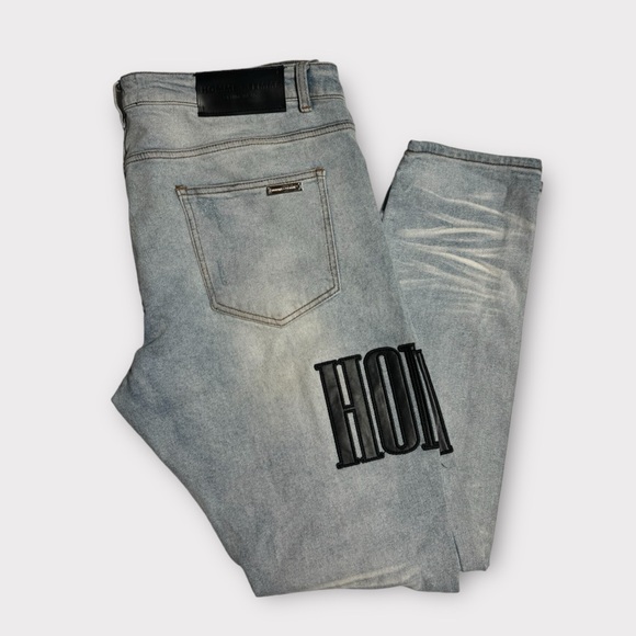 Homme + Femme Embroidered Jeans
